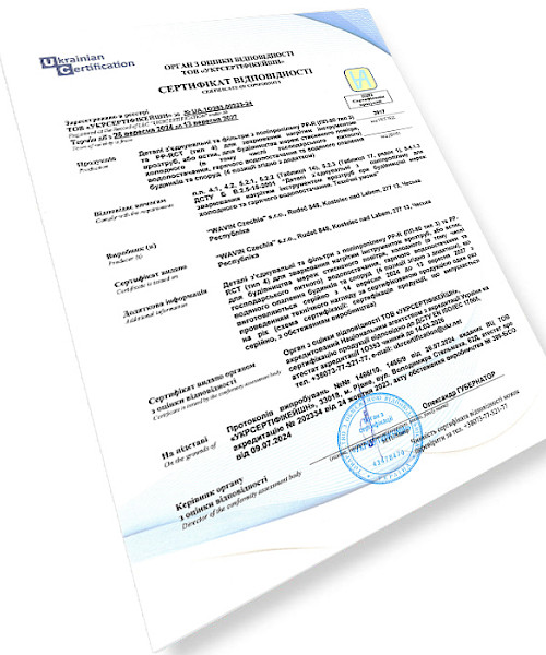 Сертифікат відповідності на арматуру трубопровідну Ekoplastik